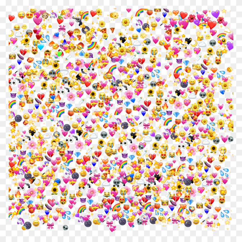 1024x1024 Best Tumblr Images Heart Emoji Tumblr Emojis Para Edits, Paper, Confetti, Light HD PNG Download