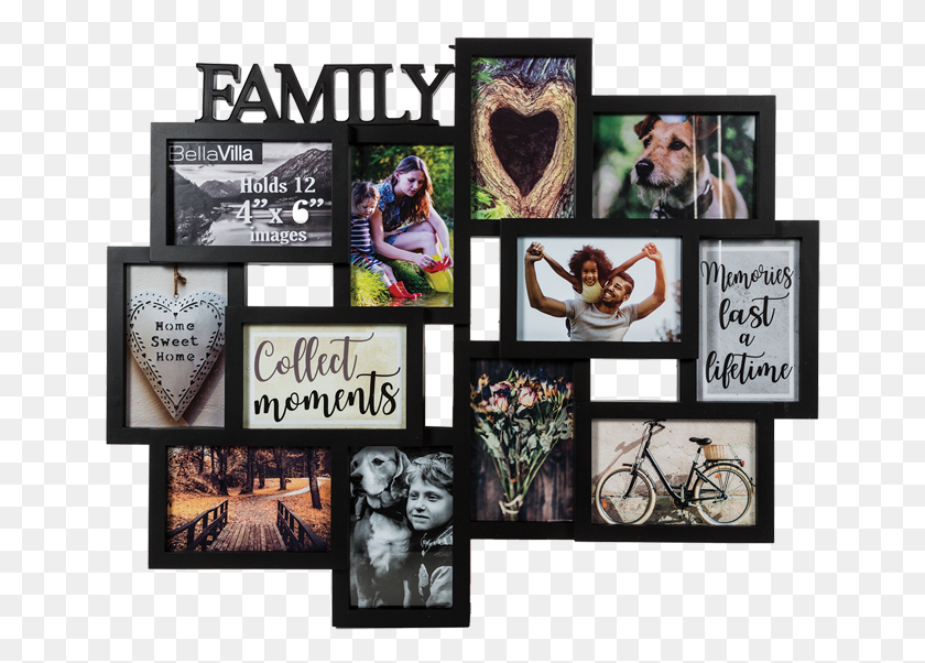 651x542 Bestbuy Frames Family Title Collage Picture Frame Family Multi Photo Frame, Poster, Advertisement, Bicycle HD PNG Download