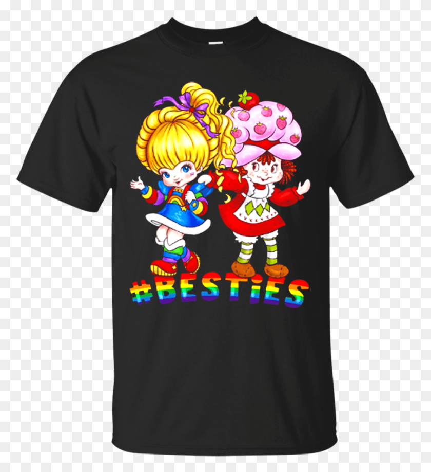 1039x1143 Besties Robot Brite And Strawberry Shortcake T Shirt Sky Was Yellow And The Sun, Clothing, Apparel, Person HD PNG Download