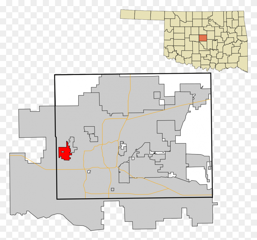 1122x1047 Bethany Oklahoma Map, Diagram, Plot, Plan HD PNG Download
