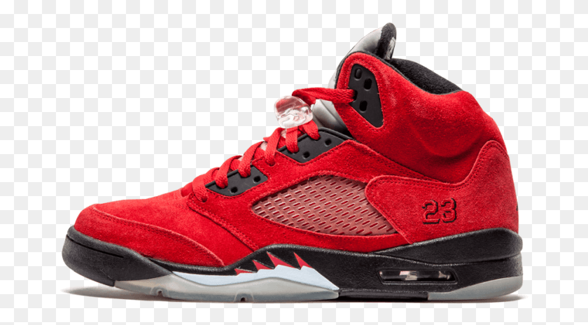 672x404 Better Air Jordan Jordan 5 Black And Red Reflective, Shoe, Footwear, Clothing HD PNG Download