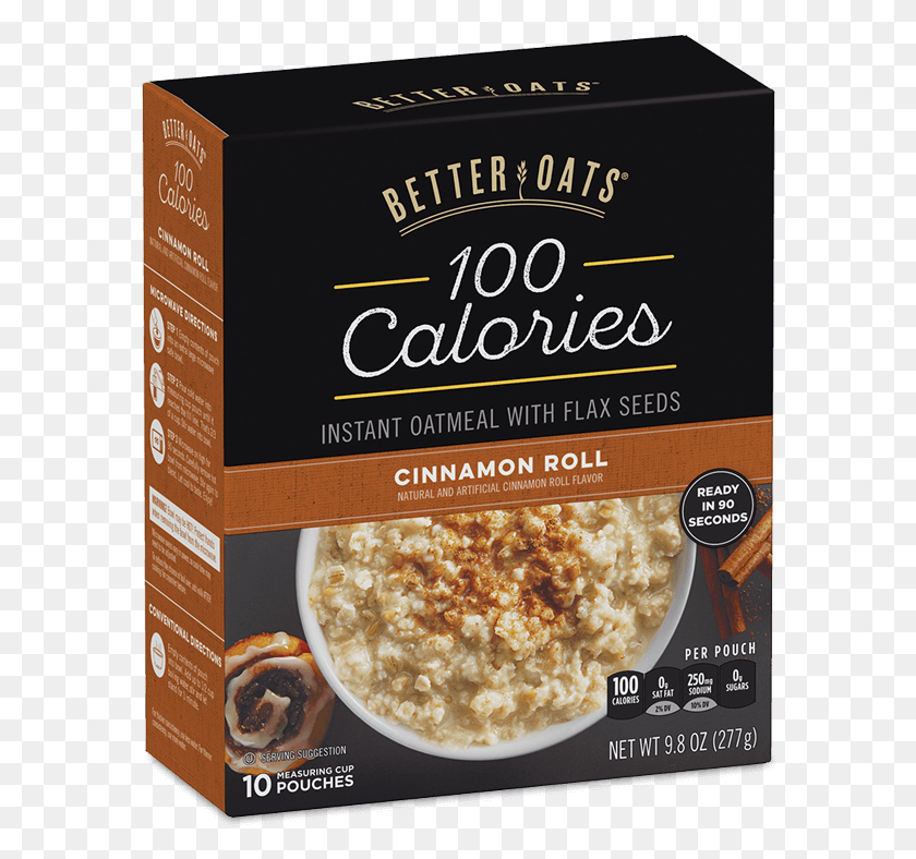 582x728 Better Oats 100 Calories Cinnamon Roll Instant Oatmeal Better Oats 100 Calories, Breakfast, Food HD PNG Download