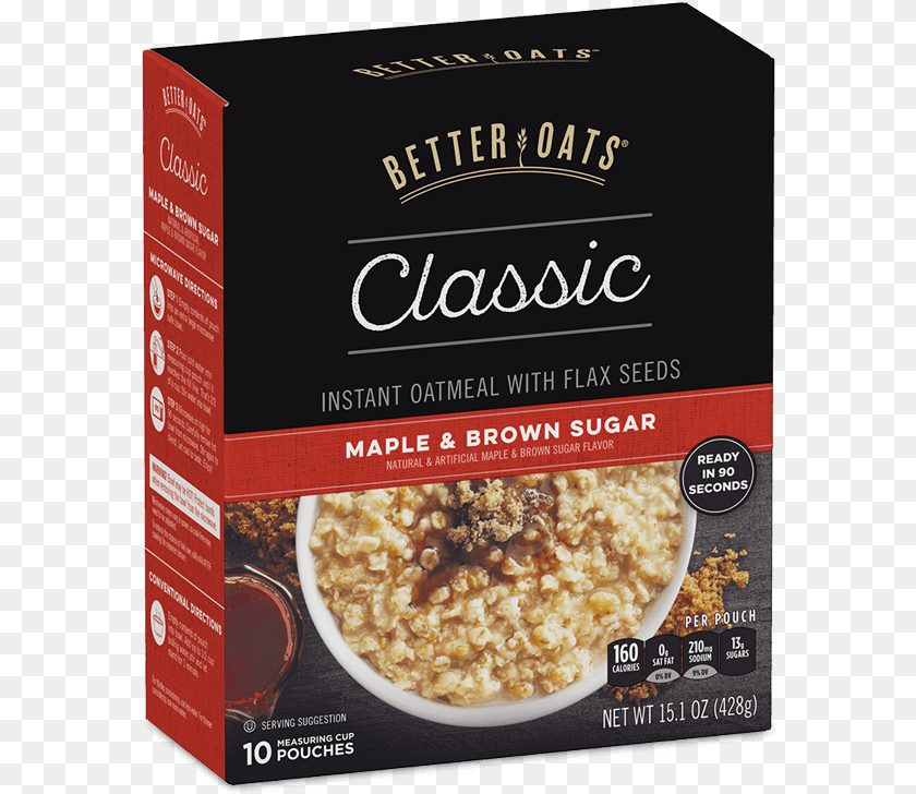 583x728 Better Oats Classic Maple Amp Brown Sugar Instant Oatmeal, Breakfast, Food Transparent PNG