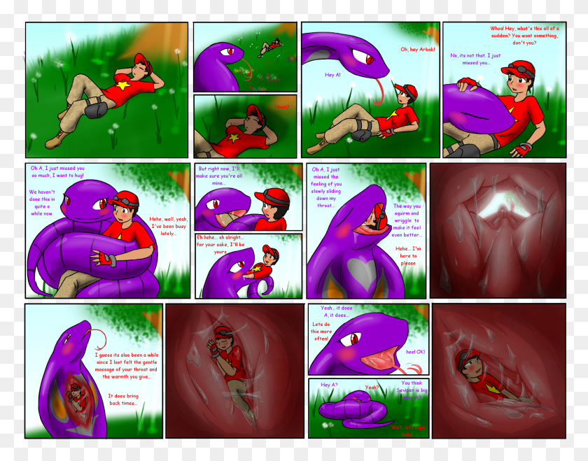 1970x1514 Better Than Sleeping On The Grass Videos Of Arbok Vore, Person, Human, Collage HD PNG Download