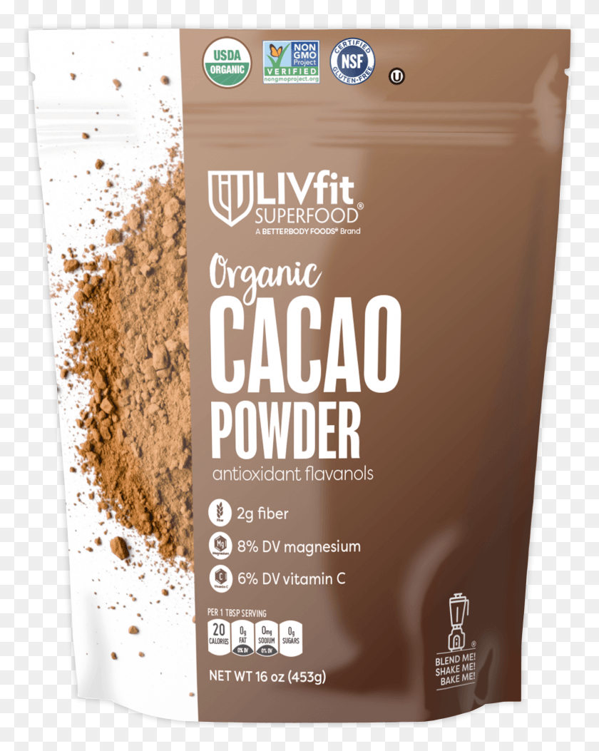 1774x2259 Betterbody Foods Organic Cacao Powder Livfit Organic Cacao Powder, Spice, Food, Plant HD PNG Download