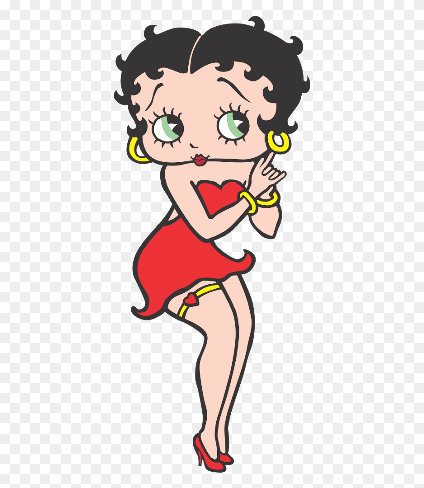 391x908 Betty Boop Cartoon Characters Vector Betty Boop, Person, Human, Label HD PNG Download