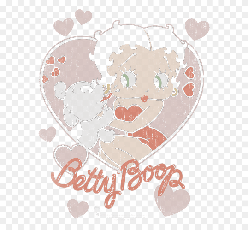582x720 Betty Boop Classic Kiss Men39s V Neck T Shirt Betty Boop, Poster, Advertisement, Face HD PNG Download