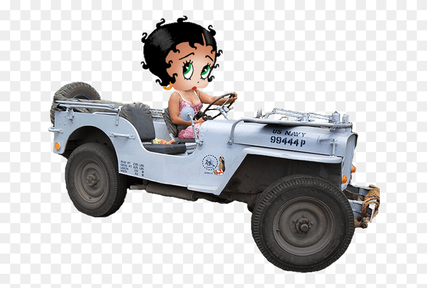 654x508 Betty Boop Jeep, Car, Vehicle, Transportation HD PNG Download