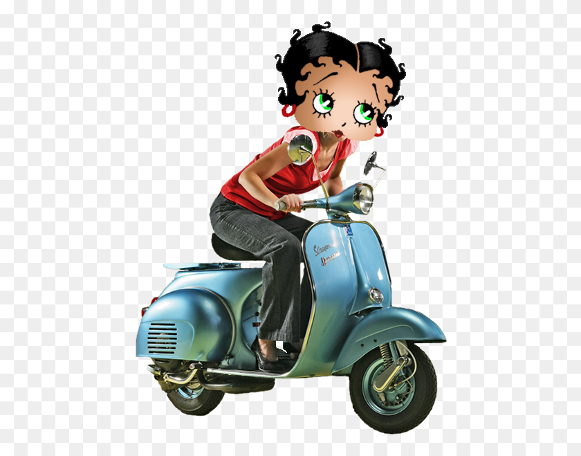 452x599 Descargar Png Betty Boop Scooterville Photo Bettyboopscooterville Vespa Vbb, Motocicleta, Vehículo, Transporte Hd Png