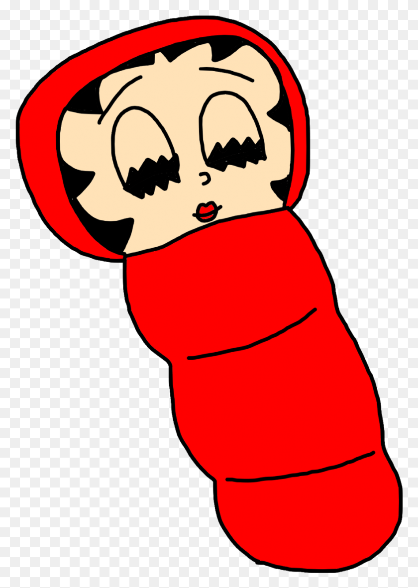 883x1271 Descargar Pngbetty Boop Sleeping Bag By Marcospower1996 Dot, Christmas Stocking, Stocking, Gift Hd Png