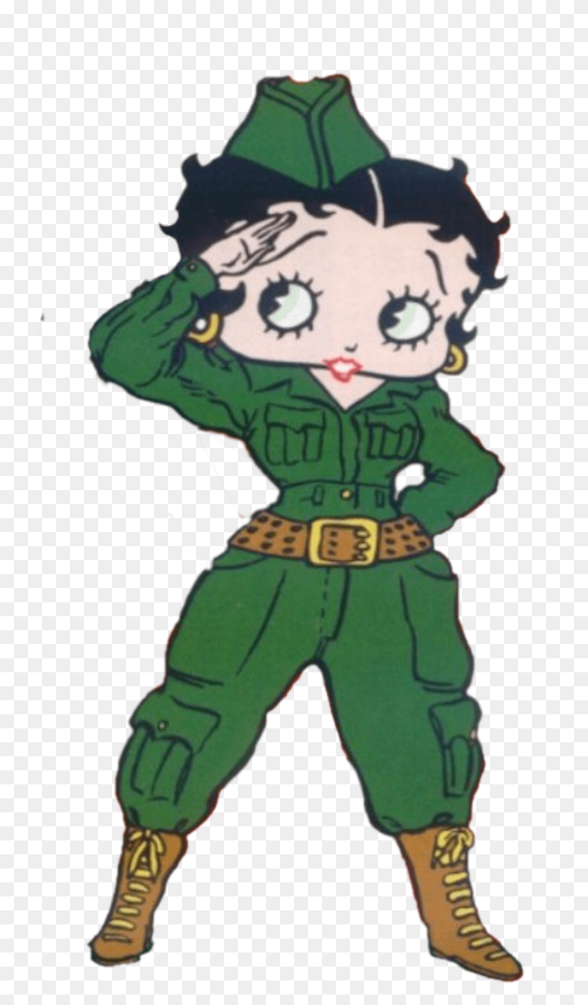 794x1400 Betty Salutes America Ded Betty Boop Sm May 2002 No Betty Boop Soldier, Person, Human, Elf HD PNG Download