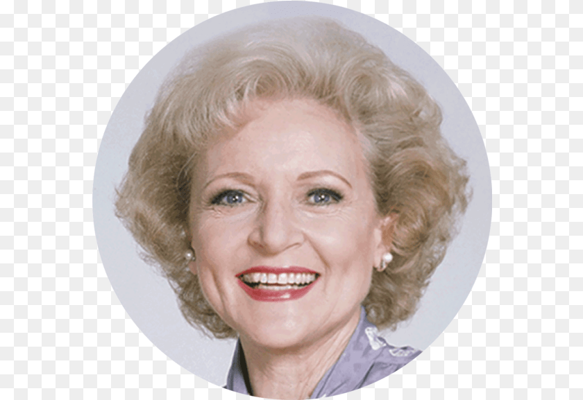 Betty White Button Blond, Accessories, Smile, Portrait, Photography Sticker PNG