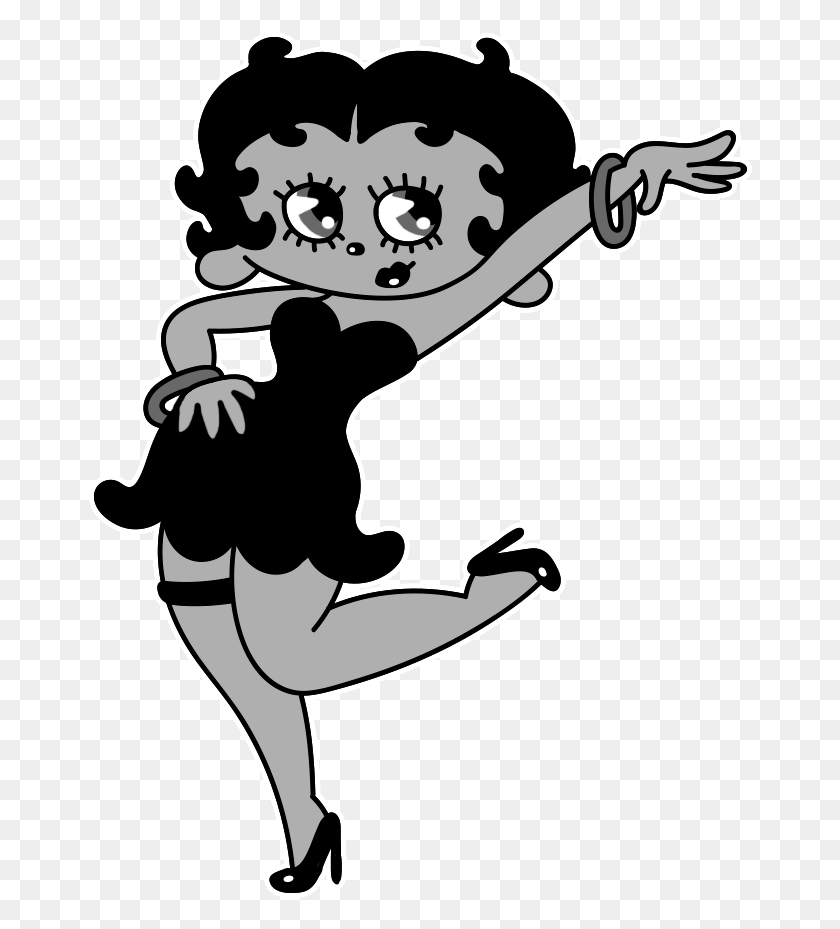 666x869 Bettyboop In Her True Form Pic, Stencil, Cupid HD PNG Download