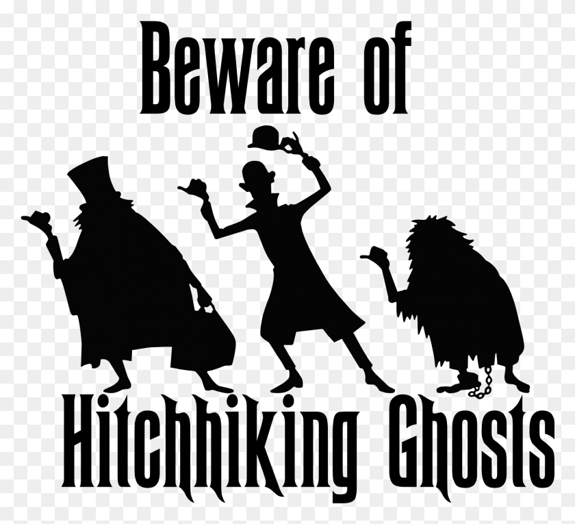 1412x1277 Beware Of Hitchhiking Ghosts Decal Inspired By The Haunted Mansion Hitchhike, Dance Pose, Leisure Activities HD PNG Download