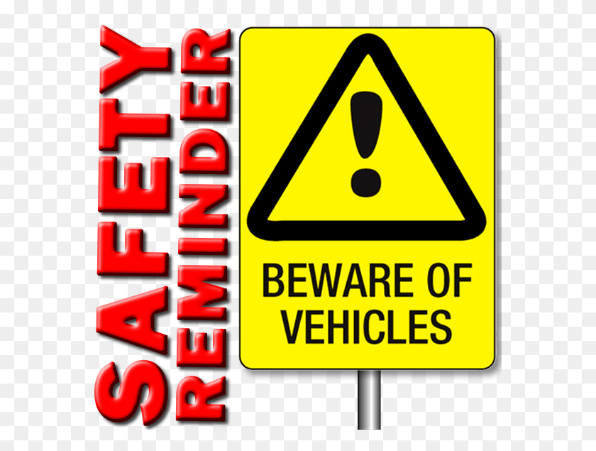 575x575 Beware Of Vechiles Traffic Sign, Symbol, Sign, Road Sign HD PNG Download