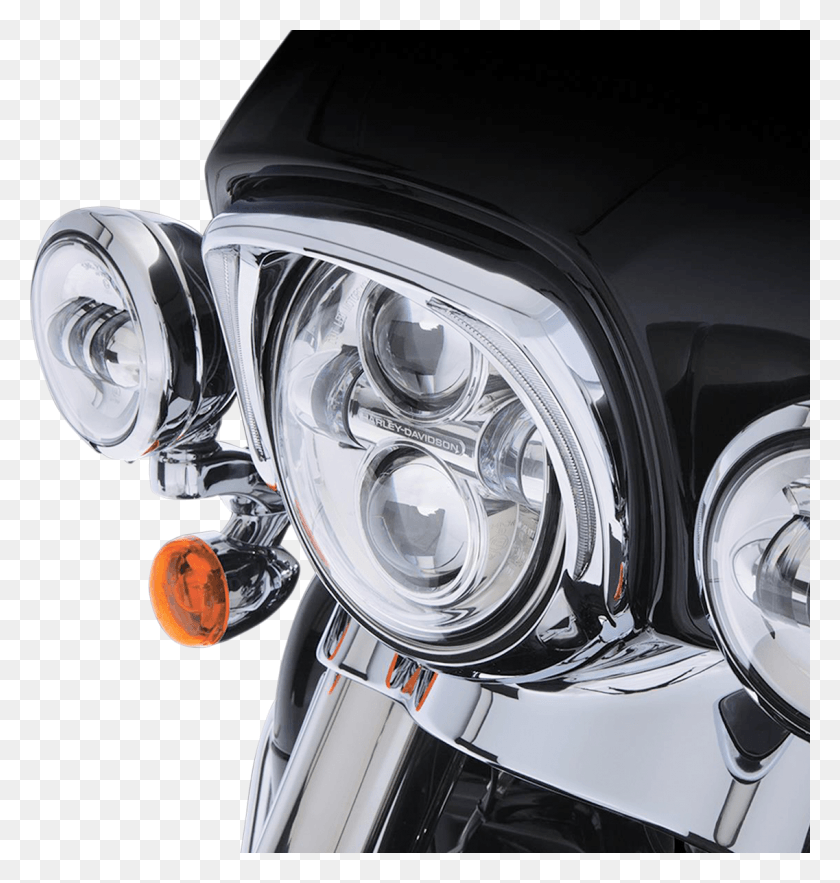 1137x1200 Bezel Headlight Chrome Harley Davidson Touring, Light HD PNG Download