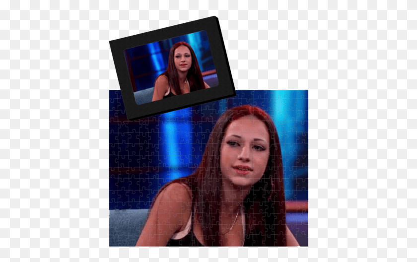 404x468 Bhad Puzzle Cash Me Outside How Bout Dat Meme, Person, Human, Monitor HD PNG Download
