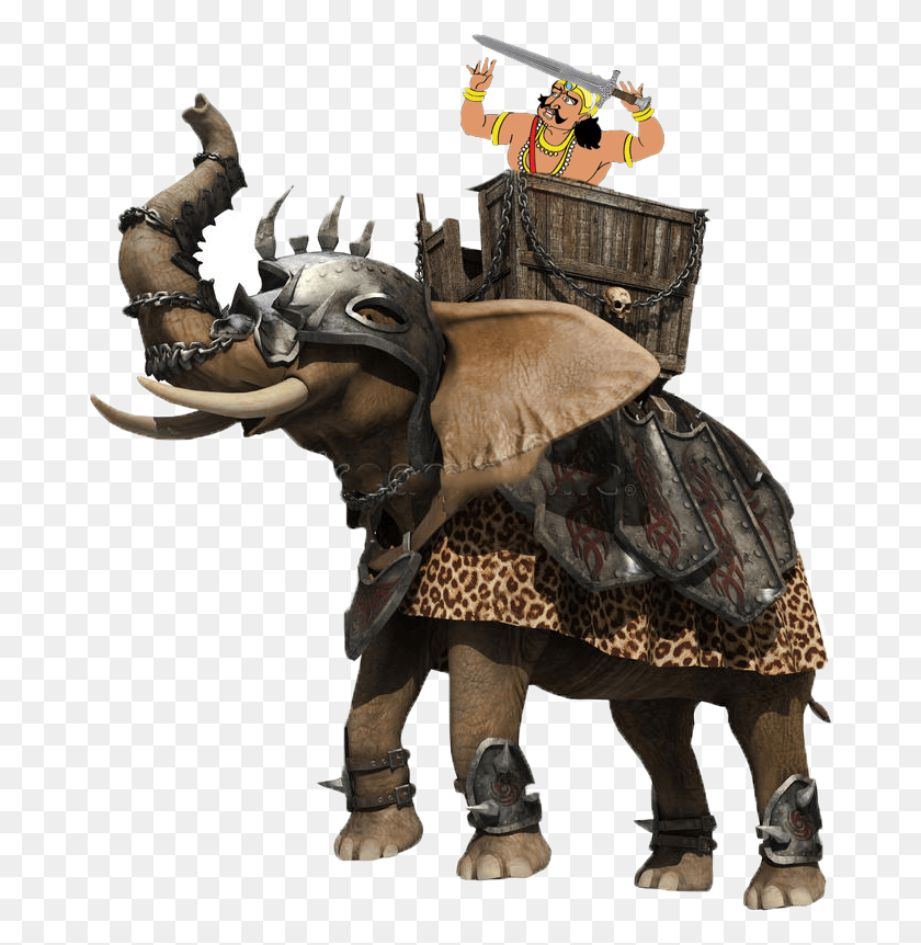 679x802 Bhagadatt King Indian Elephant, Clothing, Apparel, Horse HD PNG Download