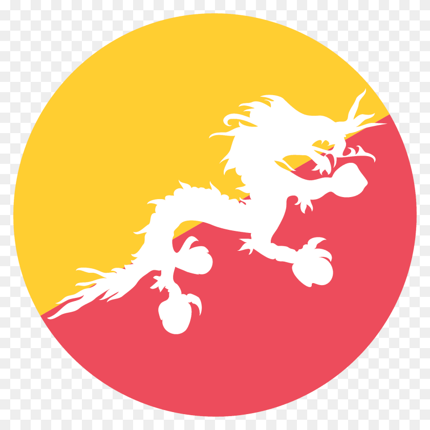 Bhutan Flag Emoji Clipart PNG