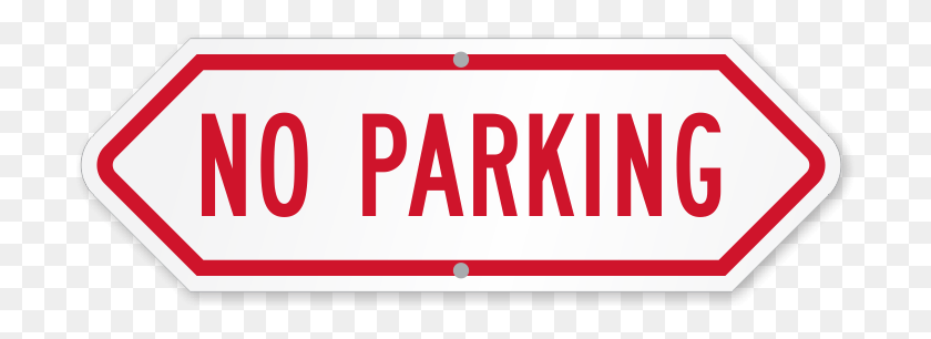703x246 Bi Directional No Parking Sign Parking Sign, Word, Text, Vehicle HD PNG Download
