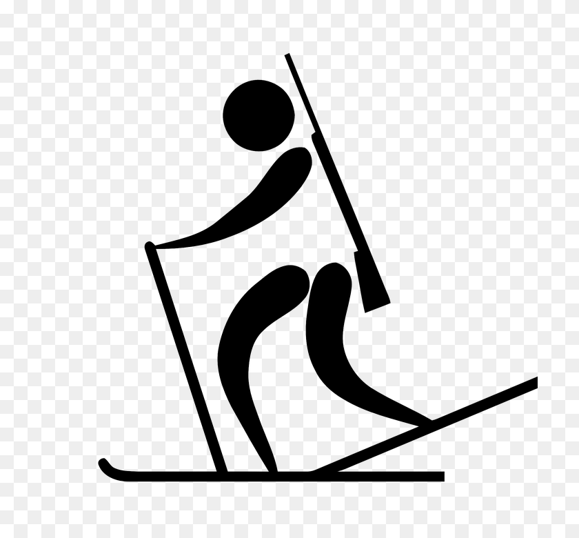 720x720 Биатлон Спорт Логотип Пиктограмма Олимпийские Игры Лыжный Спорт Биатлон Олимпийский Логотип, Текст, Этикетка Hd Png Скачать
