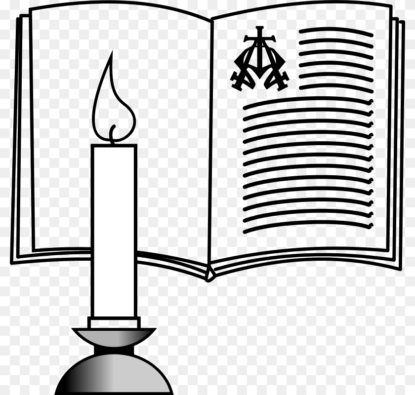 800x800 Bible With Candle Clipart Bible Clip Art Bible White, Cutlery, Lighting Sticker PNG