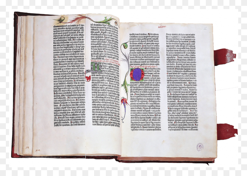 1001x693 Descargar Png Biblia Gutenberg O 42 Lneas Gutenberg Biblia, Libro, Texto Hd Png