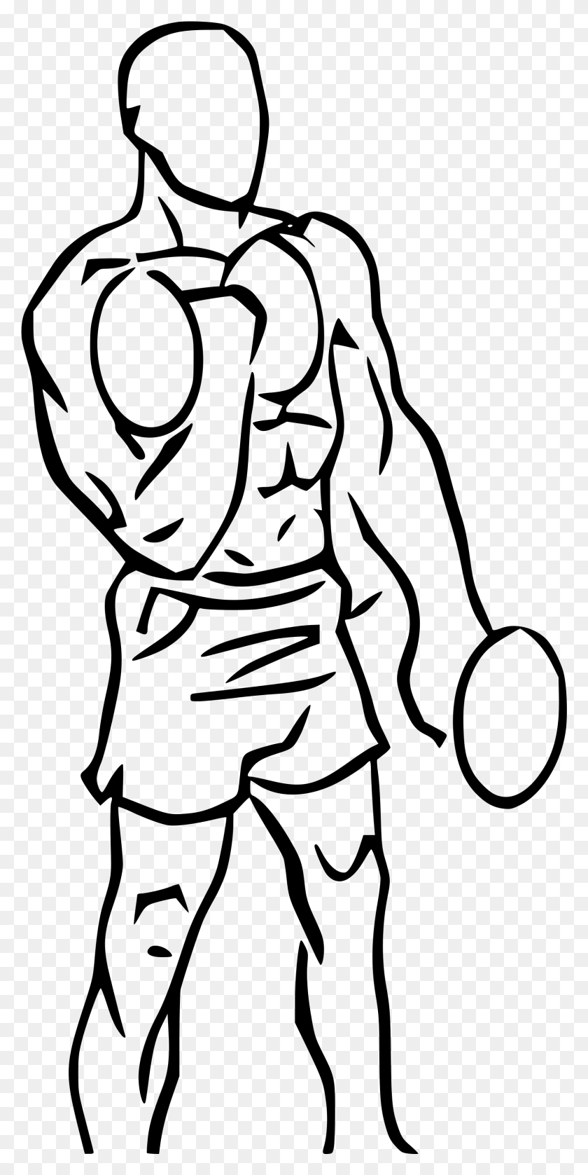 1615x3350 Biceps Drawing Detailed Standing Alternate Dumbbell Bicep Curl, Gray, World Of Warcraft HD PNG Download