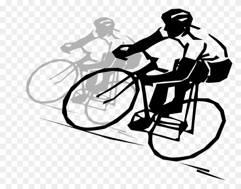 939x720 Bicycle Clipart Cycling Sport Cyclingdrawing, Stencil, Coffee Cup, Cup HD PNG Download