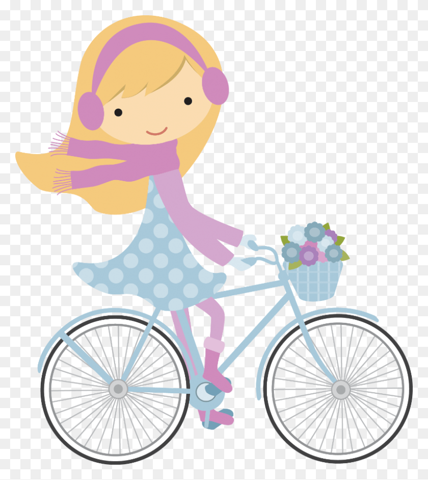 796x900 Bicycle Clipart Icon Desenho De Menina Andando De Bicicleta, Vehicle, Transportation, Bike HD PNG Download