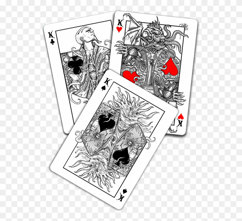 553x709 Bicycle Cthulhu Playing Card Deck Is Printed By The Playing Card, Comics, Book, Manga HD PNG Download