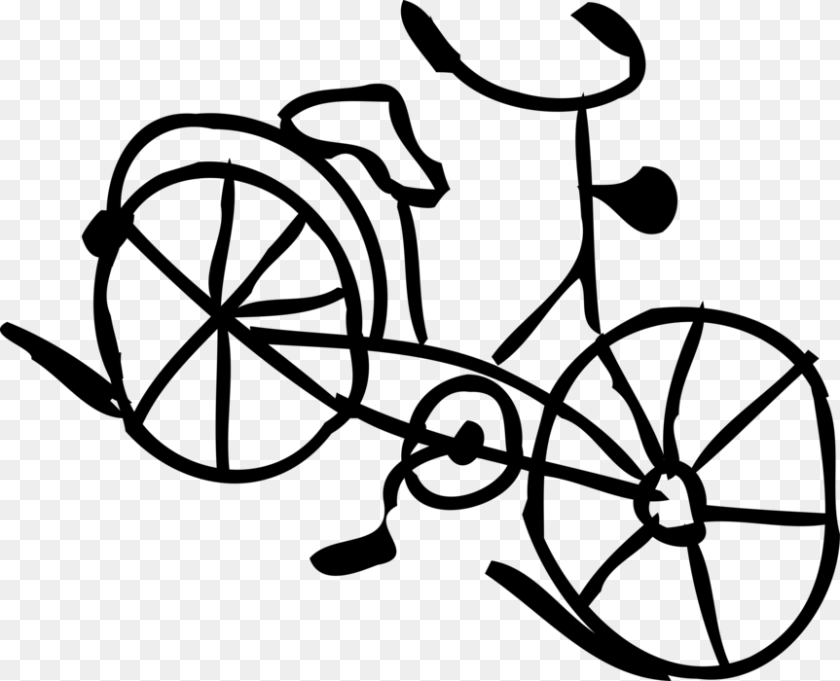 863x700 Bicycle Propelled By Pedals Bicycle, Gray PNG