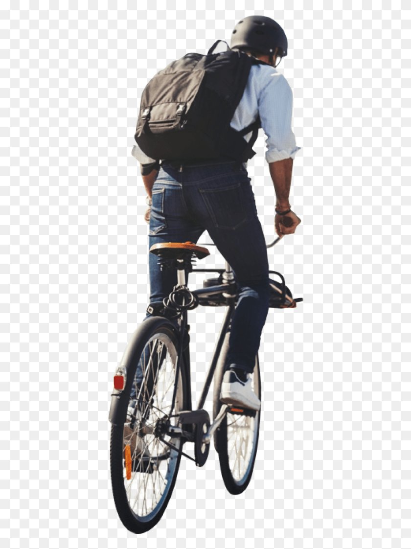 400x1062 Bicycle Riding To Work, Vehicle, Transportation, Bike HD PNG Download