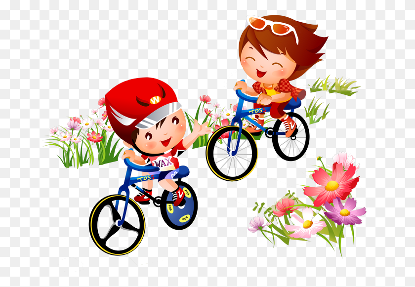 670x521 Bicycle Sport Cycling Clip Art Girl Ride A Bicycle Clipart, Wheel, Machine, Person HD PNG Download