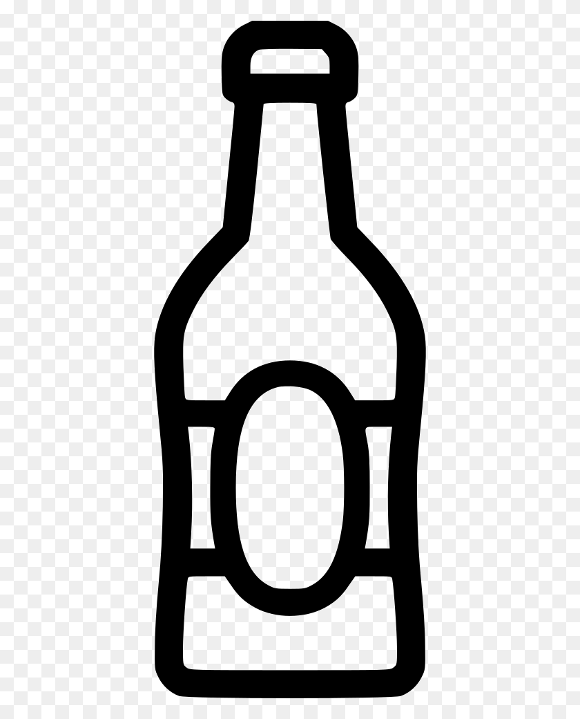 394x980 Бутылка Пива Bier Icon Черная, Этикетка, Текст, Трафарет Hd Png Скачать