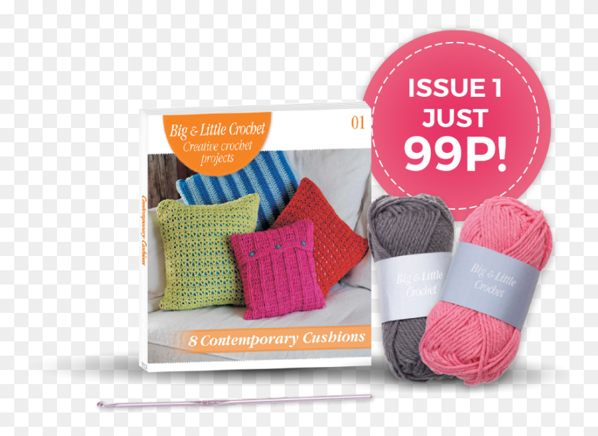 860x610 Big And Little Crochet, Cushion, Pillow, Yarn HD PNG Download