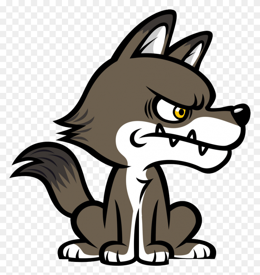 964x1024 Big Bad Wolf Dog Cartoon Clip Art, Animal, Mammal, Face HD PNG Download