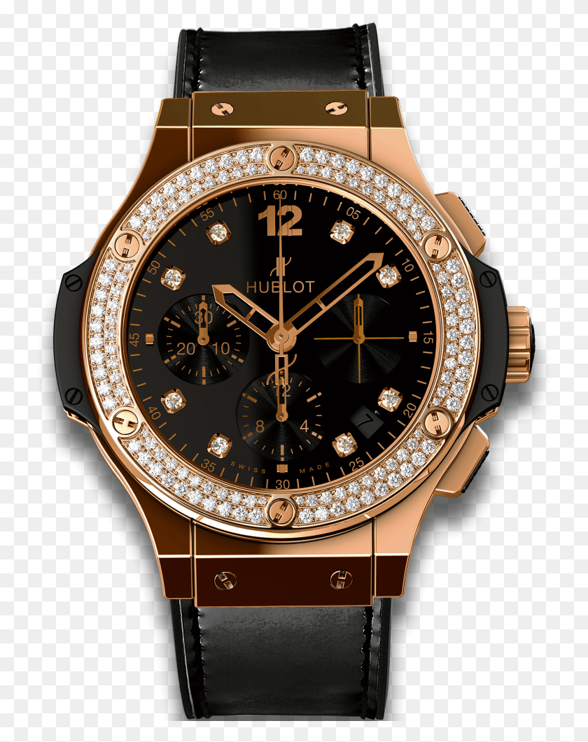 735x1001 Big Bang Shiny Gold Hublot Big Bang Rose Gold Diamond, Wristwatch, Clock Tower, Tower HD PNG Download