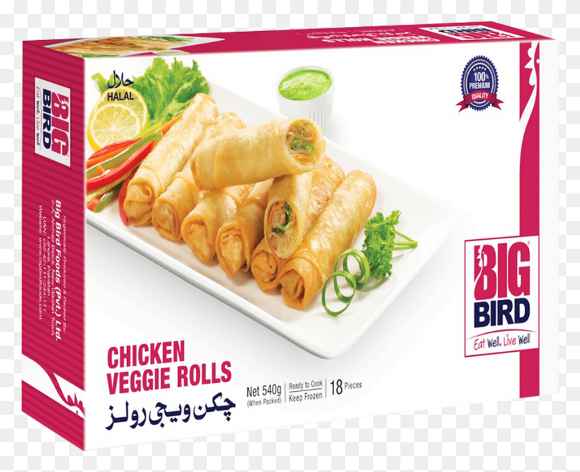 1809x1445 Big Bird Chicken Veggie Roll 540 Gm Big Bird Chicken Fillet, Advertisement, Poster, Flyer HD PNG Download