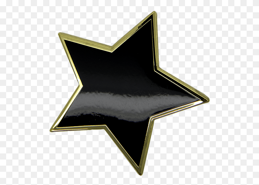 522x543 Descargar Png / Big Blackgold Star Pin Emblem, Símbolo, Símbolo De Estrella, Lámpara Hd Png