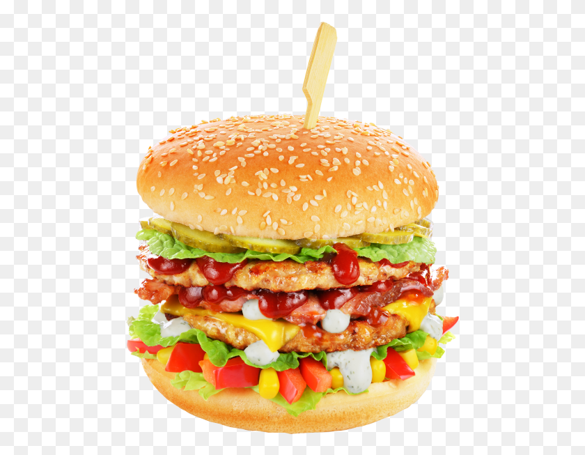 480x593 Big Burger French Fries, Food HD PNG Download