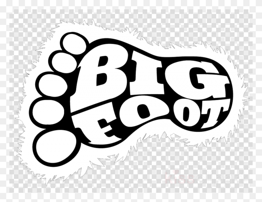 900x680 Big Foot Print Clipart Bigfoot Clip Art Bigfoot Yeti Sasquatch Clipart, Label, Text HD PNG Download