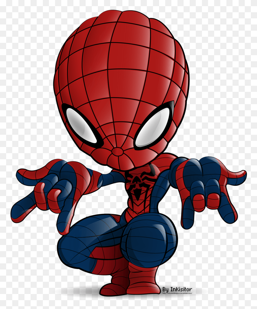 776x949 Big Head Spiderman Spiderman Symbiote Chibi Spiderman, Balloon, Ball, Sea Life HD PNG Download