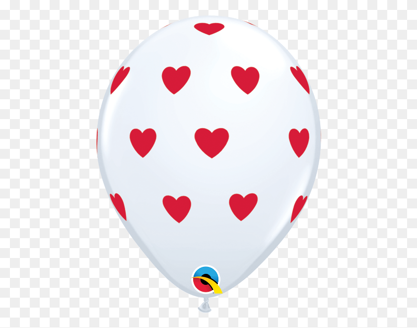 454x601 Big Hearts White 11 Balloons Qualatex, Balloon, Ball, Heart HD PNG Download