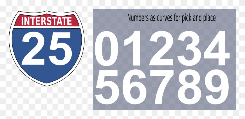 2382x1073 Big Image 10 Freeway Sign Vector, Number, Symbol, Text HD PNG Download