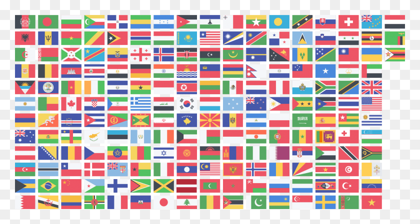 2400x1199 Big Image All Countries Flag, Pattern, Text, Alphabet HD PNG Download