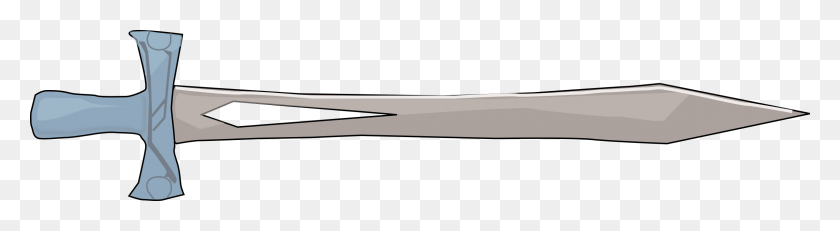 2400x527 Big Image Anime Sword Clip Art, Blade, Weapon, Weaponry HD PNG Download
