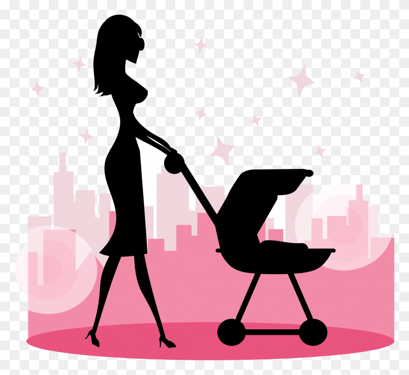 Big Image Baby Carriage And Mom, Paper, Person, Human HD PNG Download