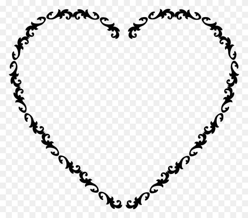 2310x2016 Big Image Black Heart Frame Clipart, Gray, World Of Warcraft HD PNG Download