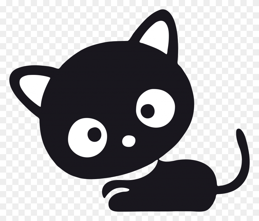 2316x1952 Big Image Black Kitten Clipart, Stencil, Animal HD PNG Download